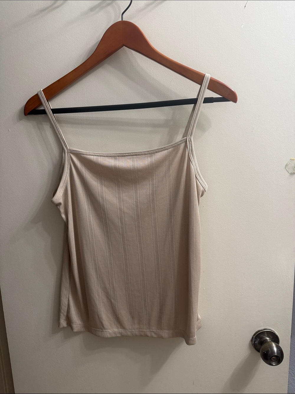 LOFT Beige Knit Spaghetti Strap Cami
